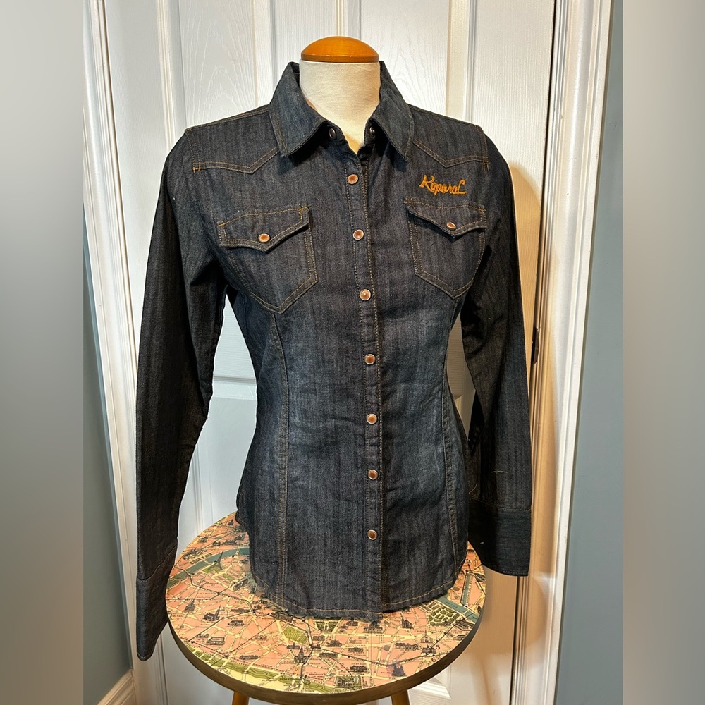 Kaporal denim long sleeve shirt, size Medium.